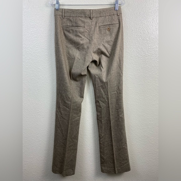 Theory Wool Brown Tailored Trouser Neutral Bootcut Office Formal Pants Women’s 2 - Picture 2 of 16